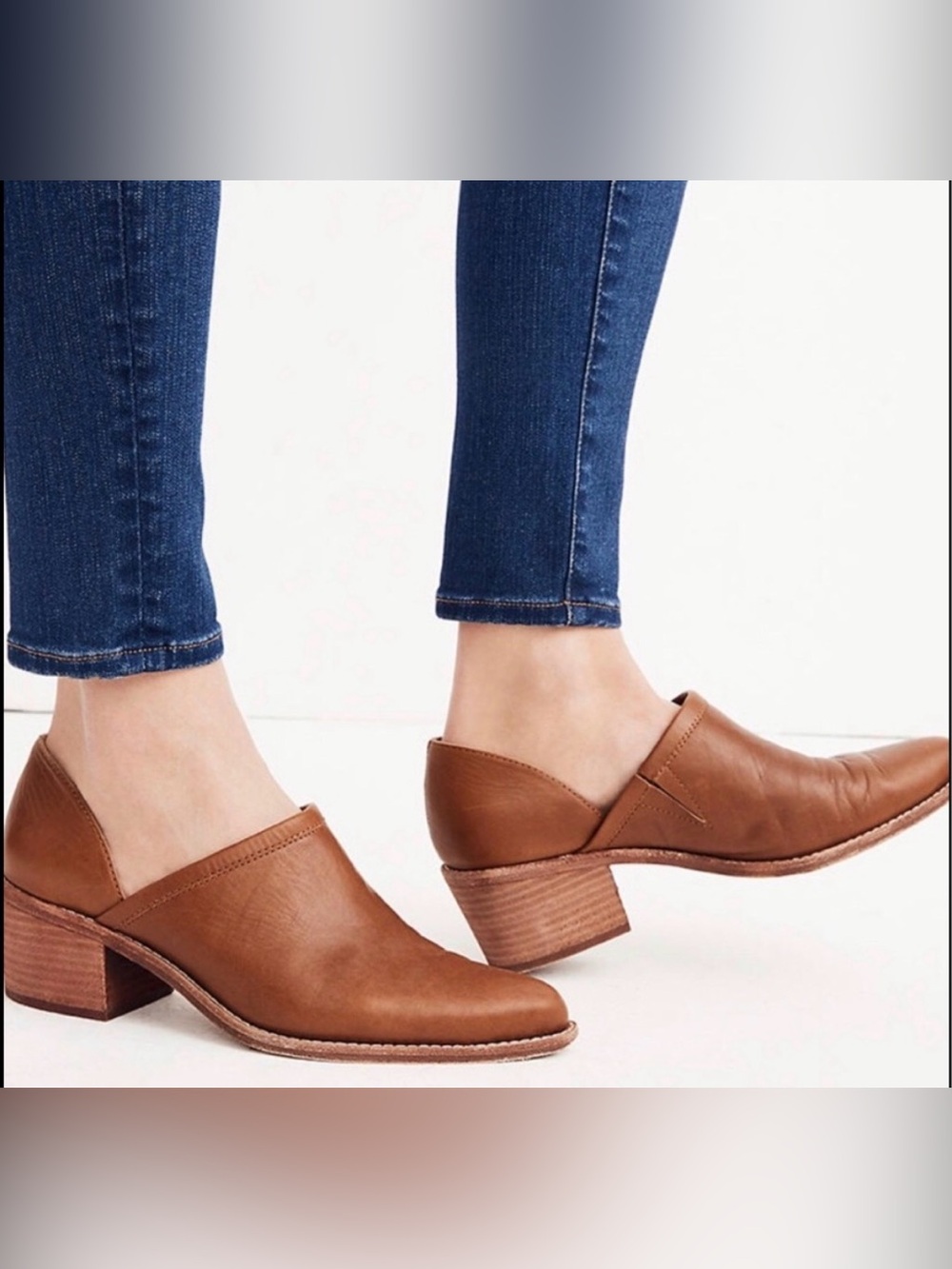 Madewell The Brady Lowcut Bootie English Saddle Brown 7-1/2